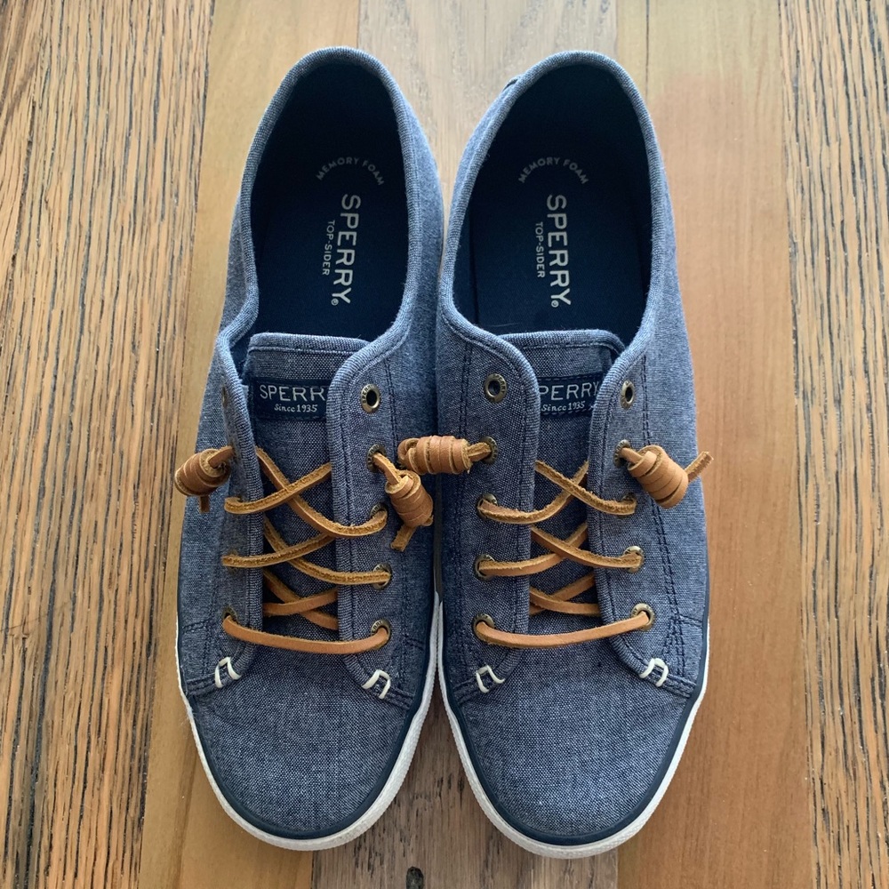 Sperry denim boat shoes, size 9